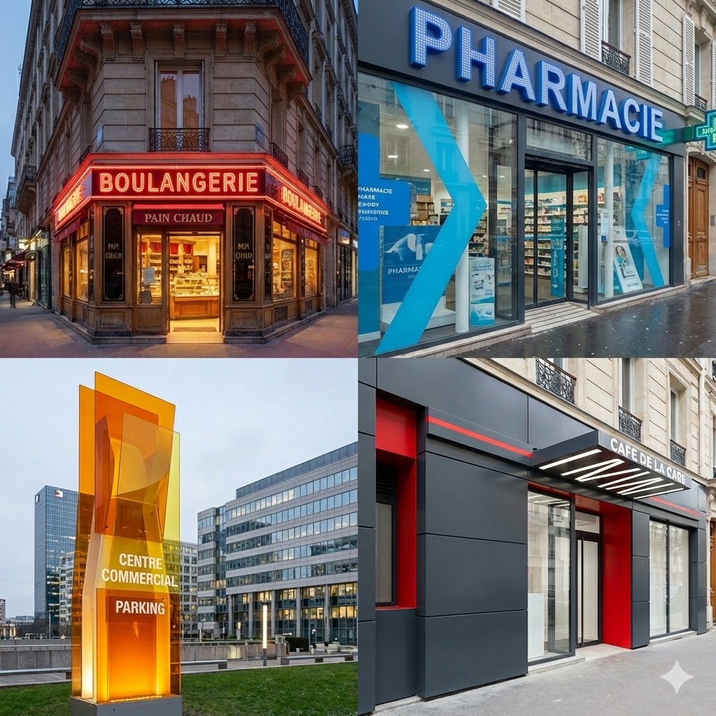 Enseigne lumineuse professionnelle